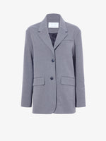 Proenza Schouler Still Life image of Lincoln Jacket in Melange Flannel in GREY MELANGE