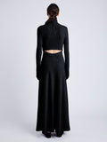 Proenza Schouler Back image of model wearing Jayne Dress in Brushed Rib in black