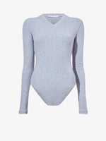 Proenza Schouler Still Life image of Delaney Bodysuit in Brushed Rib in ICE