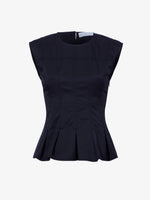 Proenza Schouler Still Life image of Felix Top in Tech Cotton in BLACK