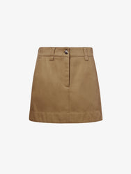 Proenza Schouler flat image of Silas Skirt in Gabardine in dark birch