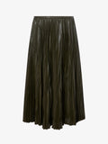 Proenza Schouler Still Life image of Rosalyn Pleated Skirt in Lightweight Faux Leather in DARK FERN