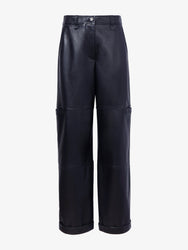 Proenza Schouler Still Life image of Mason Pant in Lightweight Leather in BLACK