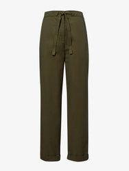 Proenza Schouler Still Life image of Preston Drawstring Pant in Tech Cotton in DARK FERN