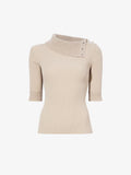 Proenza Schouler Still Life image of Daxton Sweater in Viscose Rib in KHAKI