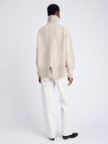 Proenza Schouler Back image of model wearing Kellen Sweater in Wool in BIRCH