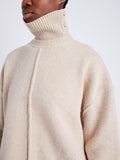 Proenza Schouler Detail image of model wearing Kellen Sweater in Wool in BIRCH