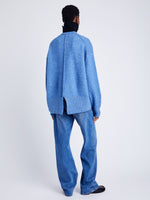 Proenza Schouler Back image of model wearing Kellen Sweater in Wool in NORDIC