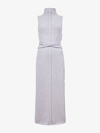 Proenza Schouler Still Life image of Zola Knit Dress in Wool Blend in LIGHT GREY