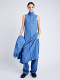 Proenza Schouler Front full length image of model wearing Zola Knit Dress in Wool Blend in NORDIC