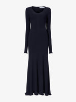 Proenza Schouler Still Life image of Elie Knit Dress in Viscose Rib in BLACK