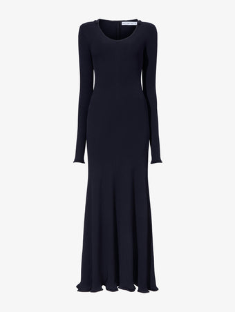 Proenza Schouler Still Life image of Elie Knit Dress in Viscose Rib in BLACK