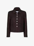 Proenza Schouler flat image of Emilie Jacket in Double Face Wool in HICKORY