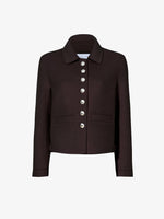 Proenza Schouler flat image of Emilie Jacket in Double Face Wool in HICKORY