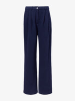 Proenza Schouler Still Life image of Tristan Knit Pant in Cloque in INK MELANGE