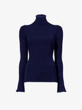 Proenza Schouler Still Life image of Phyllis Turtleneck in Geo Knits in NAVY/BLACK