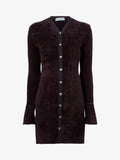 Proenza Schouler Still Life image of Lucille Cardigan in Chenille in HICKORY