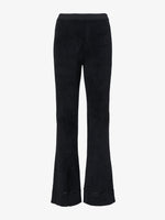 Proenza Schouler flat image of Evie Knit Pant in Chenille in BLACK