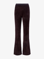 Proenza Schouler flat image of Evie Knit Pant in Chenille in HICKORY