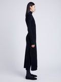 Proenza Schouler side image of model wearing Jude Knit Dress in Chenille in BLACK