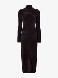 Proenza Schouler flat image of Jude Knit Dress in Chenille in HICKORY