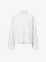 Proenza Schouler Flat image of Asher Sweater in Brushed Knit in EGGSHELL