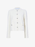 Proenza Schouler flat image of Josephine Jacket in Brushed Knit in EGGSHELL