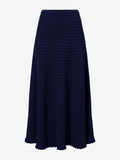 Proenza Schouler flat image of Stina Knit Skirt in Geo Knits in NAVY/BLACK