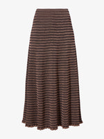 Proenza Schouler flat image of Stina Knit Skirt in Geo Knits in BROWN/BLACK