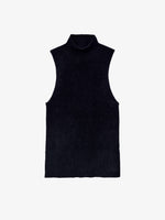 Proenza Schouler flat image of Mackenzie Knit Turtleneck in Chenille in BLACK